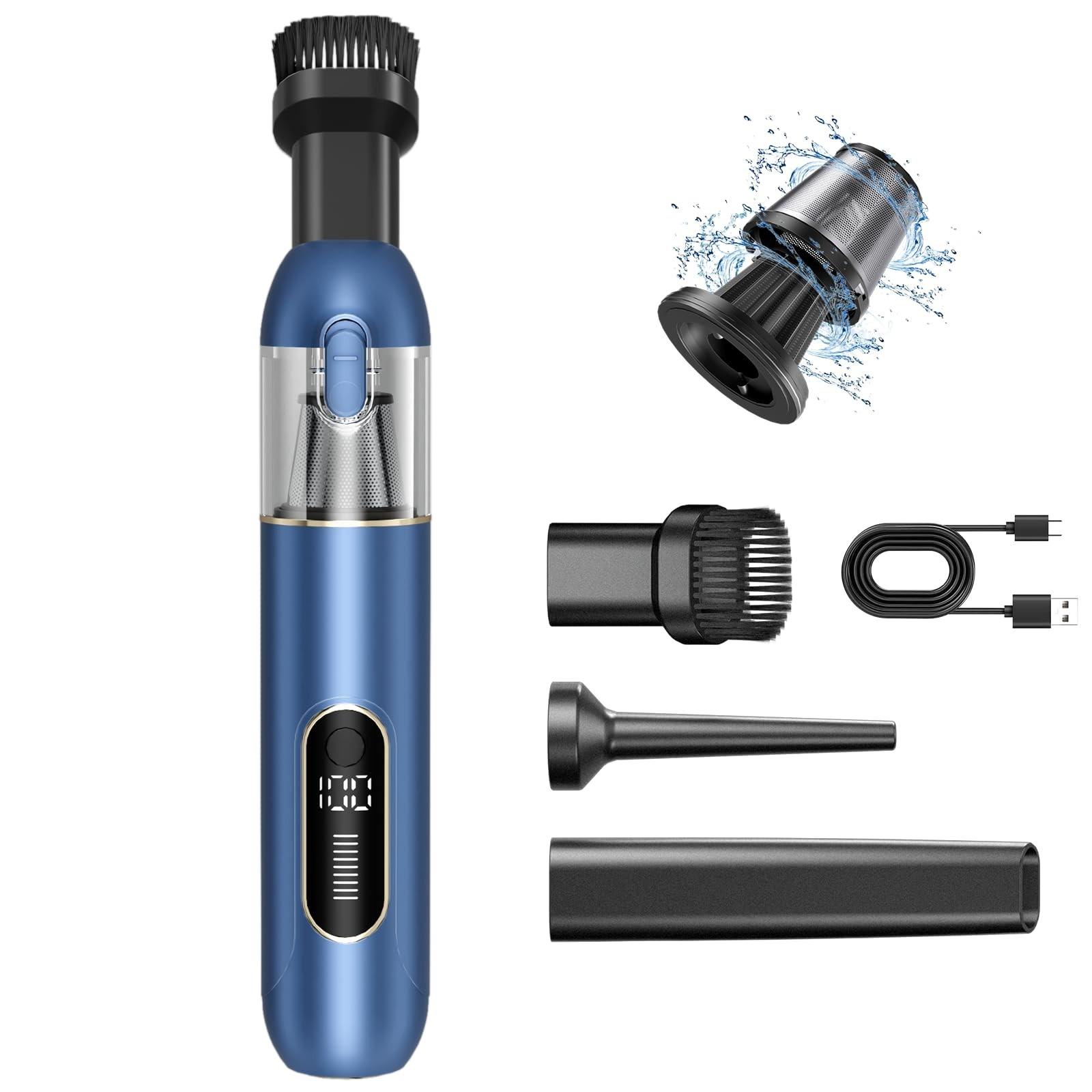 

13000PA suction cup, 4-in-1 blowing and suctionCar cordless handheld vacuum cleaner for easy suction