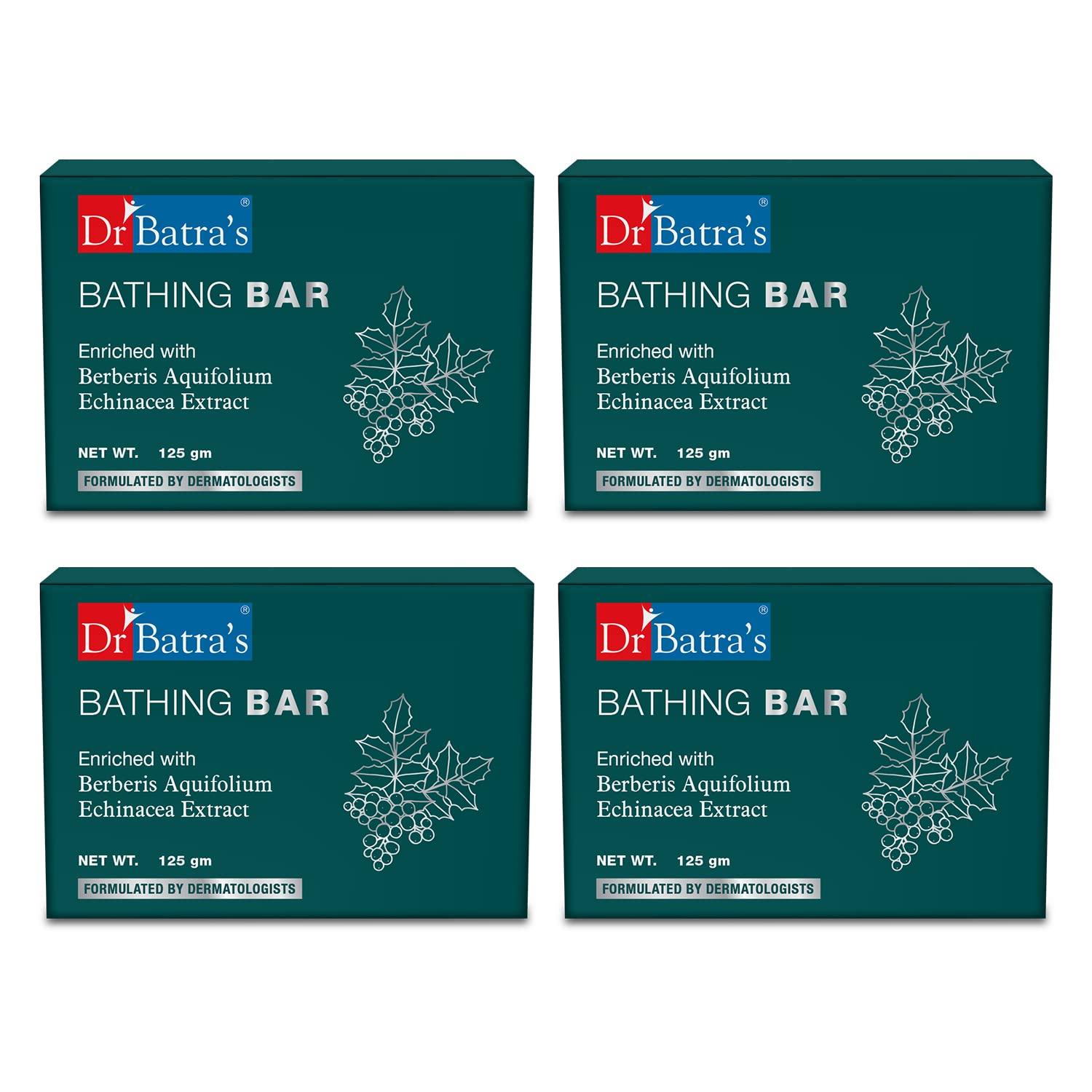 

Dr Batra s Bathing Bar Soap For Clean Luminous Skin With Long Lasting Moisture 125 g X Pack Of 4