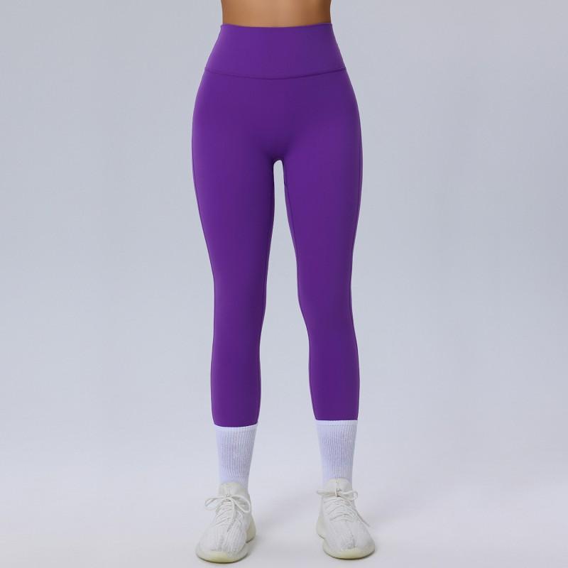 Womens High Waist Yoga Pants No Embarrassment Seam Tummy Control Butt Lifting Workout Leggings Gym Running Fitness