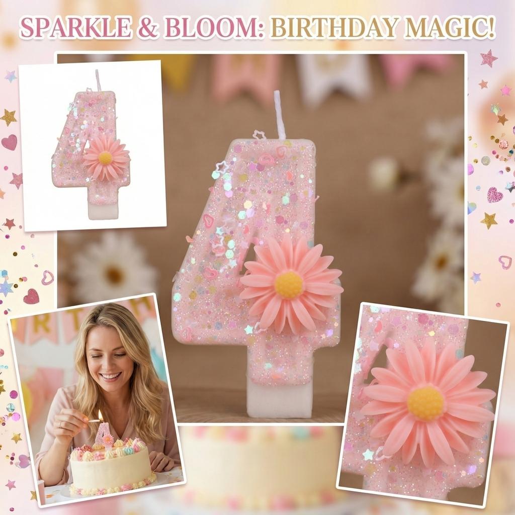 Fashion Cartoon Creative Birthday Candles Party Digital Candles