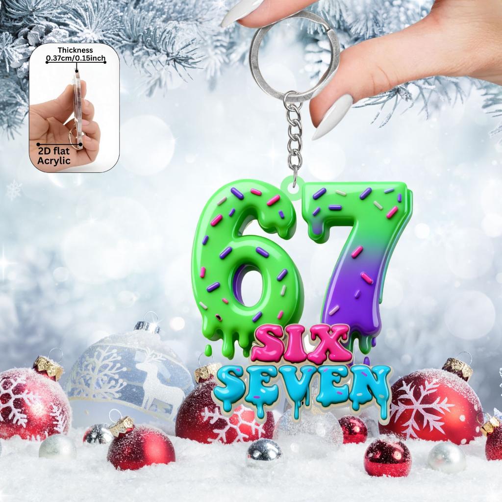 2D flat acrylic keychain - multiple colors available, perfect for backpack decoration and car key pendant