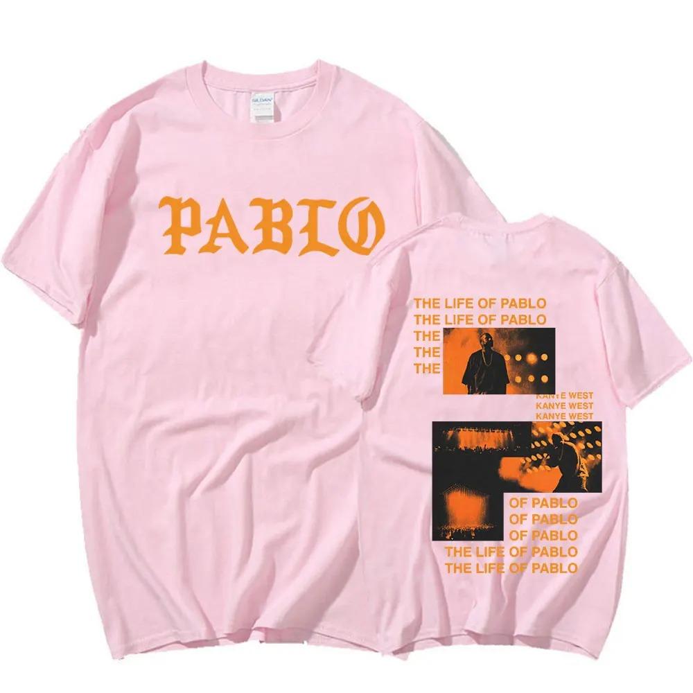 

2024 Kanye West Graphics Print T-Shirt THE LIFE OF PABLO T-Shirt Літня унісекс жіноча мода в стилі хіп-хоп, великі футболки з короткими рукавами унісекс XL