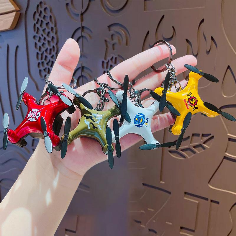 Mini Drone Keychain Creative Cartoon Aircraft Pendant Bag Charm Backpack Hanger Unique Tech Gift for Kids Teens
