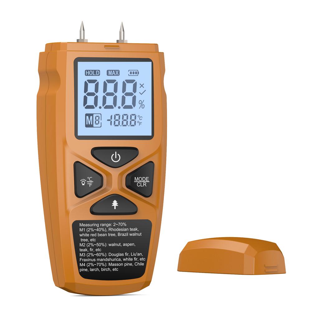 Digital Moisture Meter Handheld Wood Moisture Detector LCD Hygrometer Humidity Measurement Tools for Timber Bamboo Paper Herbal