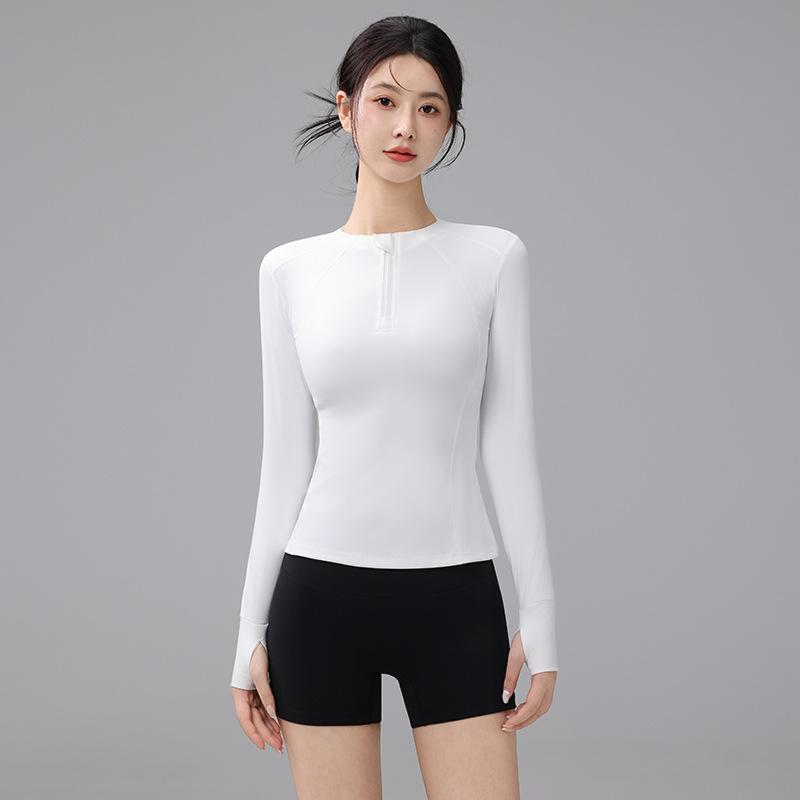 Women's Slim Fit Long Sleeve Sports Top - Autumn/Winter Yoga Running Wear