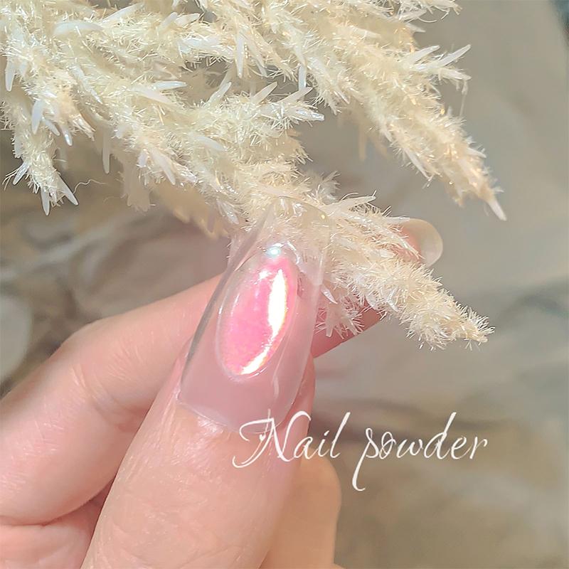 Aurora Spiegel Glitzer Nail Art Puder Eis Chamäleon Reiben Pigment Staub Funkelnder Charm Nägel Design DIY Dekorationen