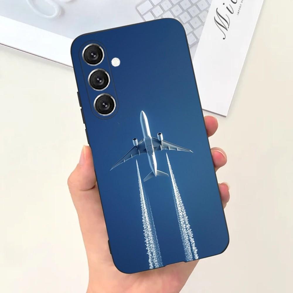 Flugzeug Flugzeug Handyhülle Handyhülle Für Samsung S25,S24,S21,S22,S23,S30,Ultra,S20,Plus,Fe,Lite,Note,10,9,5G Schwarze Hülle