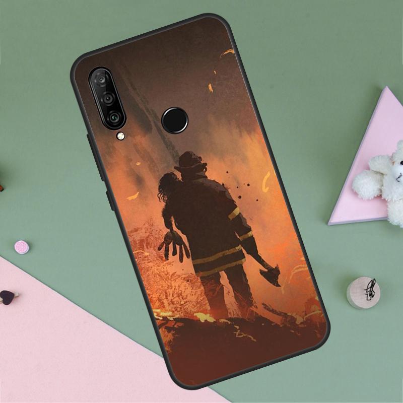 

Firefighter Heroes Fireman For Huawei P30 P40 Lite P60 Pro Nova 7i 8i 11i 12i 12s 10 9 SE Y90 Y60 Y70 Y72 Y61 Y91 Case Huawei P30 Lite