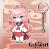 Portachiavi Acrilico Genshin Impact da 12cm Accessori Zaino Studente Hu Tao Yoimiya Zhongli Raiden Shogun Accessori Regali per Feste