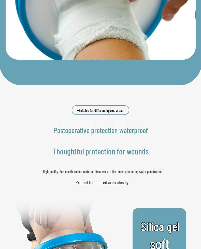 Waterproof Adult Cast & Wound Protector for Knee, Leg, Ankle, and Hand