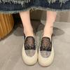 Lace Mesh Breathable Shoes for Women Summer Daily Routine Korean Designer Luxury Rhinestone Slip On Casual Light Woman Footwear
