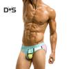 Men Swimming Trunks Elastic Soft Quick Dry Breathable Slim Fit Color Matching Mid Waist Bathing Briefs Surfing Water Sports Swimming Shorts