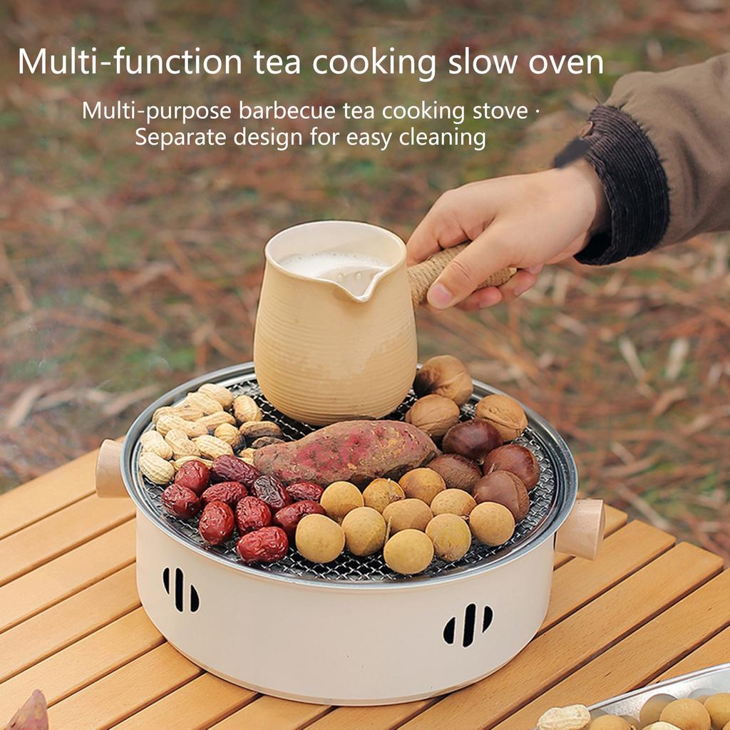 Charcoal Barbecue Grill with Wire Mesh Slow Cooking for Outdoor Activities for Household and Office Use Stove Tool