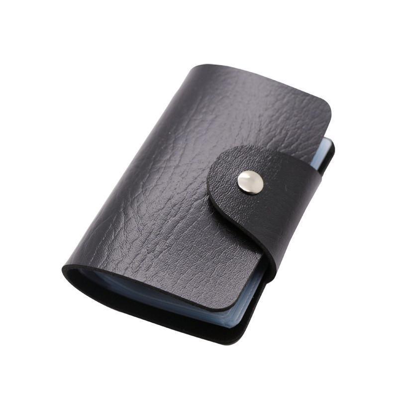 Card Holder With Multiple Card Slots Secure Snap Closure For Daily Carry Travel Business Use
