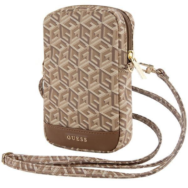 Torebka Guess Brązowa Zip GCube Bottom