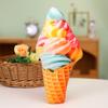 3D Sweet Ice Cream Pillow Simulated Ice Cream Cushion Car Waist Support Cushion Soft Plush Stuffed Doll Toys Creative Pillow