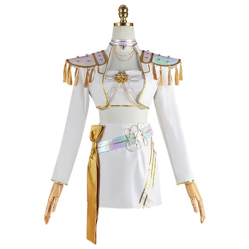 K-POP Demon Hunter Girl Group Cosplay: Rumi, Zoe, & Mira Performance Costumes In White