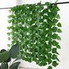 Artificial Grape Leaves Green Rattan Vine Decorative Ceiling Plant