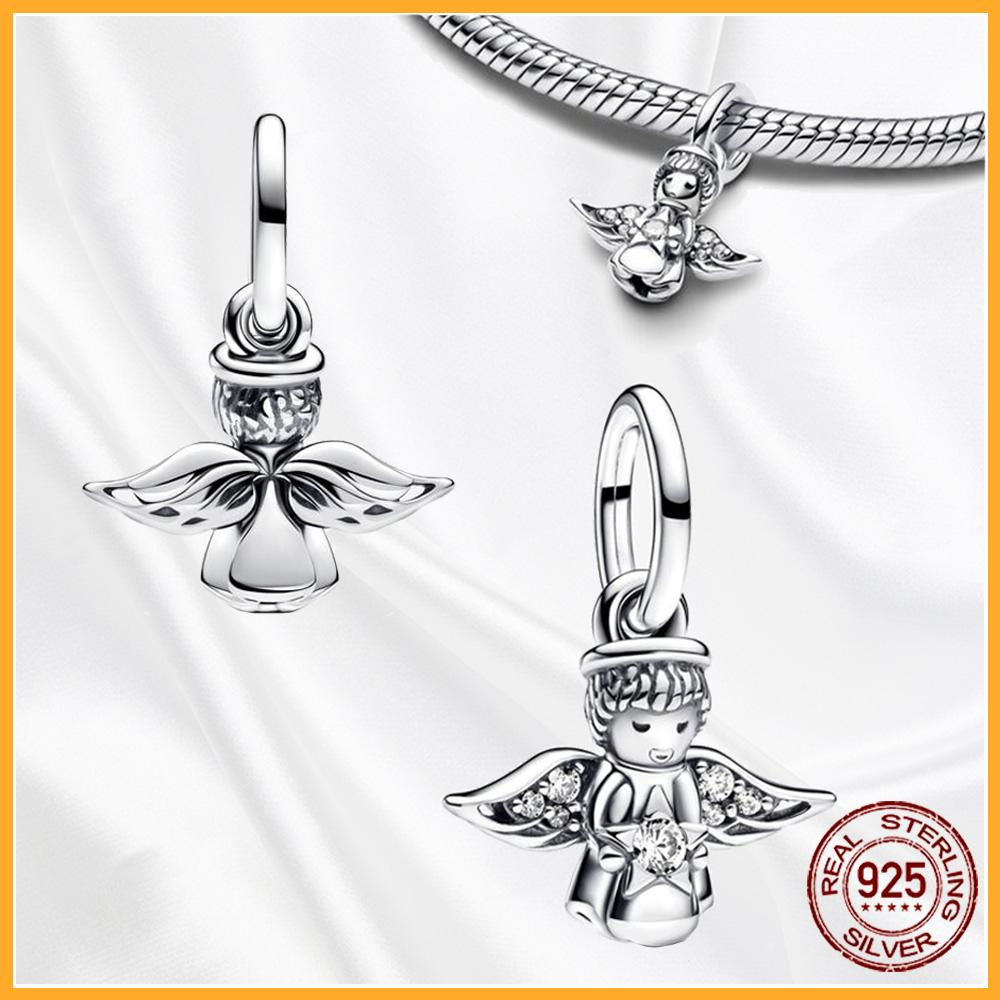 Authentic Fine Elegant Copper Dangle Charm Love Heart Sun and Moon Fits Genuine Bracelets Bead Pendants Jewellery