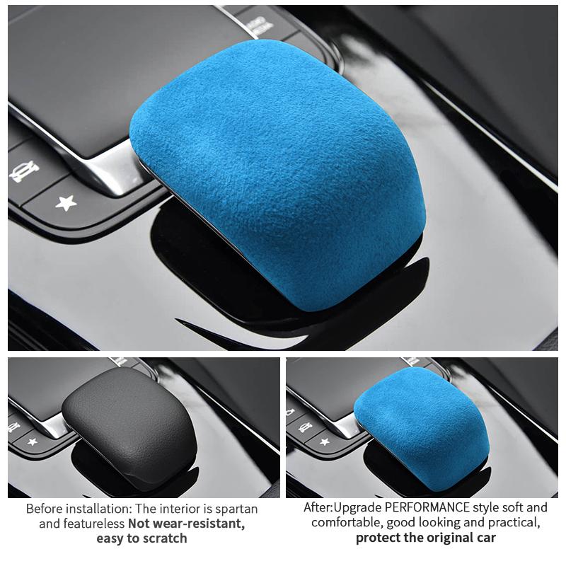 Made of Alcantara For Mercedes Benz A-Class W177 CLA C118 (-) Car Center Console Gear Shift Knob Boot Cover Accessories