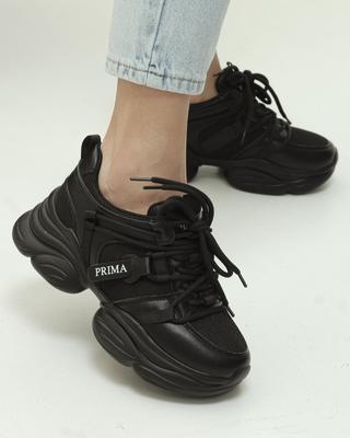 Sneakers Prima d'Arte 1611 36 Textile Leather Black