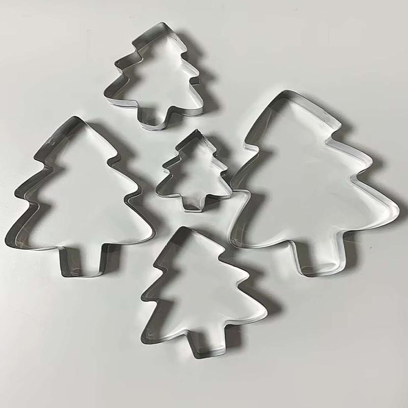 Stainless Steel Christmas Cookie Molds Snowflake Christmas Tree Gingerbread Man Cookie Molds Diy Baking Cookie Molds