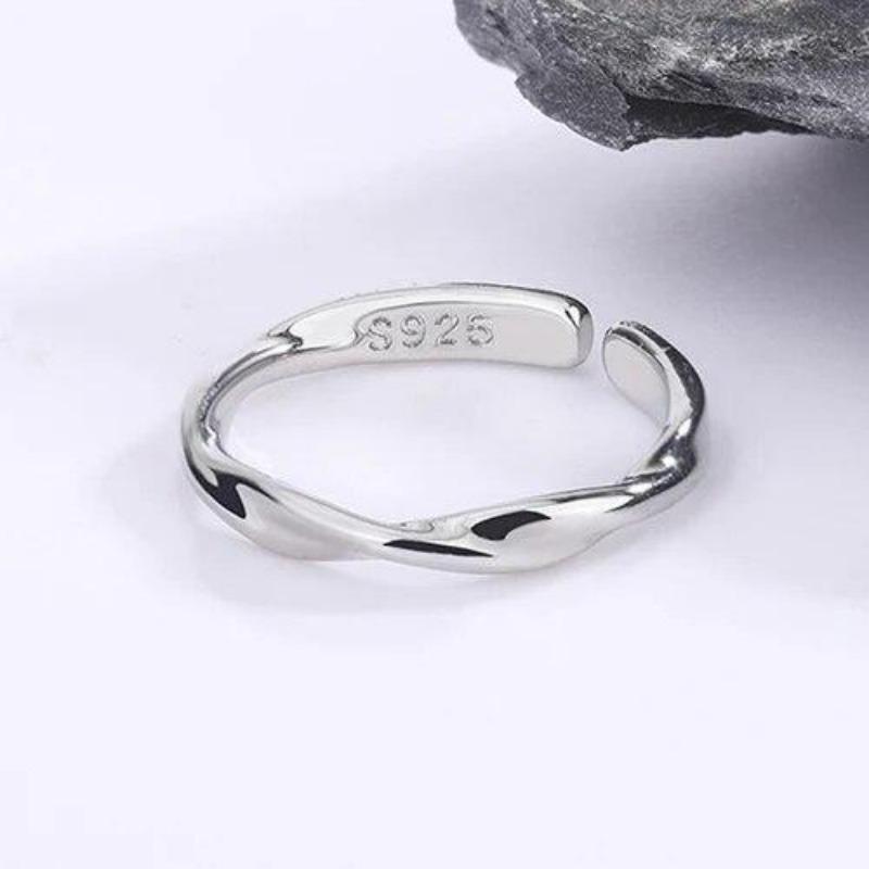 YIZIZAI Simple Make A Wish Matte Letter Ring for Women Men Retro Creative Opening Silver Color Finger Rings Party Jewelry Gifts