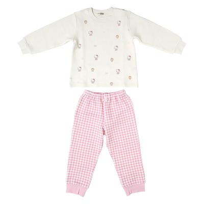 Quilted Hello Long Top and Bottom 237396 Kids' Pajamas, Kitty, 140cm, 100% Cotton, Sleeve, Set,
