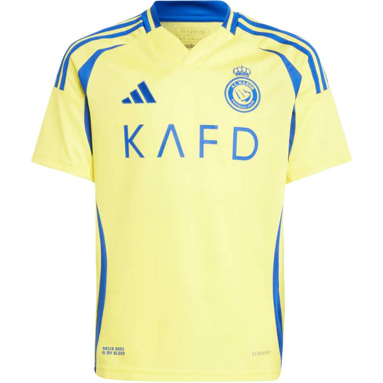 

New Adidas T Shirt Blue Yellow Teenagers JP0458 15-16Y
