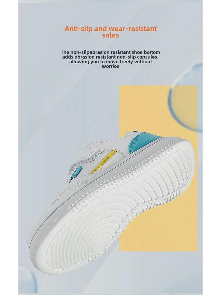Children's Waterproof Non-Slip Leather Sports Shoes - New Spring/Autumn Collection, Medium & Large Sizes, White