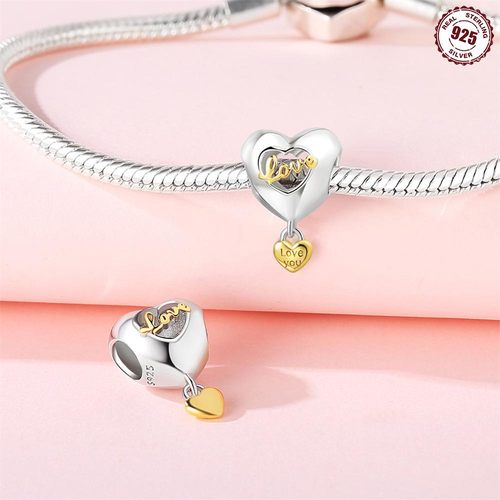 Beads Copper Charms Original Hollowed-Out Heart Infinity Beads Fit Bracelet Jewelry Diy Women Fine Gift Accessory