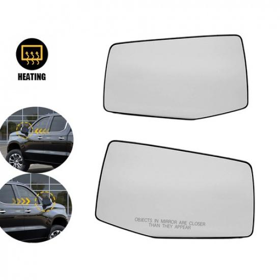 Clear Left Right Heated Mirror Fit Glass CHEVY -2024 SILVERADO/GMC SIERRA