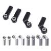 4Pcs RC Car Ball Joint for 1/10 Model Car M4 Metal CW Positive Thread 7.0 Tool 2 Curved 2 Straight