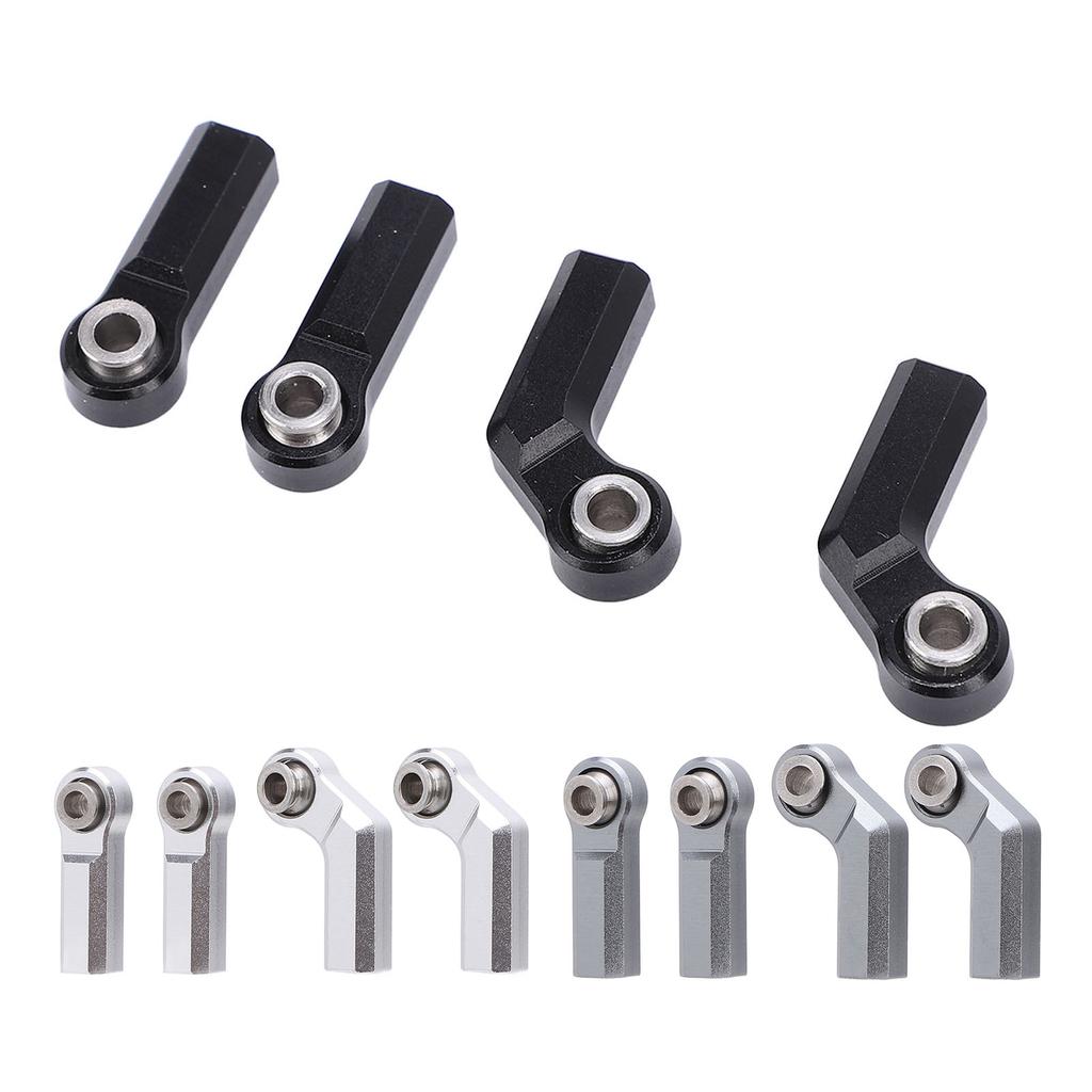 4Pcs RC Car Ball Joint for 1/10 Model Car M4 Metal CW Positive Thread 7.0 Tool 2 Curved 2 Straight