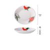 Abay Retro Rooster Ceramic Deep Plate Set