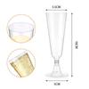 10pcs Durable Champagne Glass Clear Red Wine Glass Plastic Champagne Flute Goblet  Party Favors