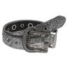 Y2K Rhinestone Waistband Solid Color Women PU Belt Vintage Shiny Wide Belt  Festive Gift
