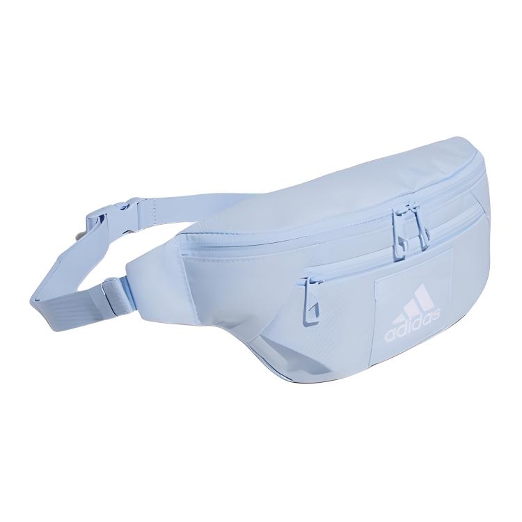 Adidas Polyester One Shoulder Crossbody Fanny Pack Unisex Light Blue JV8465