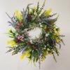 Spring Wildflowers Wreath for Front Door Dried Flower Artificial Wreath Hanging for Home Mall Wedding Decoration