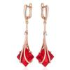 Ins Cold Style Rose Gold Heart-Shaped Hollow Earrings for Women