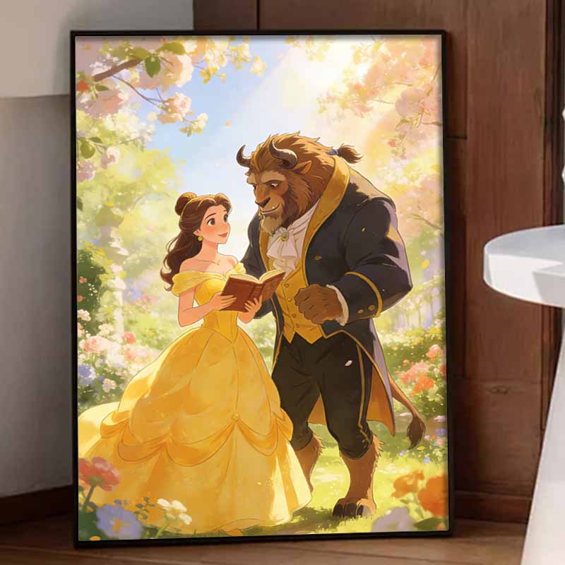 Disney Beauty and The Beast Diamond Painting Art Kit Handmade DIY5D Home Decor Gift