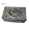 Timeless Vintage Style Decor Automatic Pop Up Bird Music Box with Mechanical Singing Bird, Gold Alloy Artistic Embossed Metal Craft Jewelry Featuring