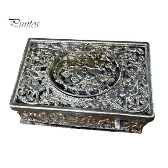 Timeless Vintage Style Decor Automatic Pop Up Bird Music Box with Mechanical Singing Bird, Gold Alloy Artistic Embossed Metal Craft Jewelry Featuring