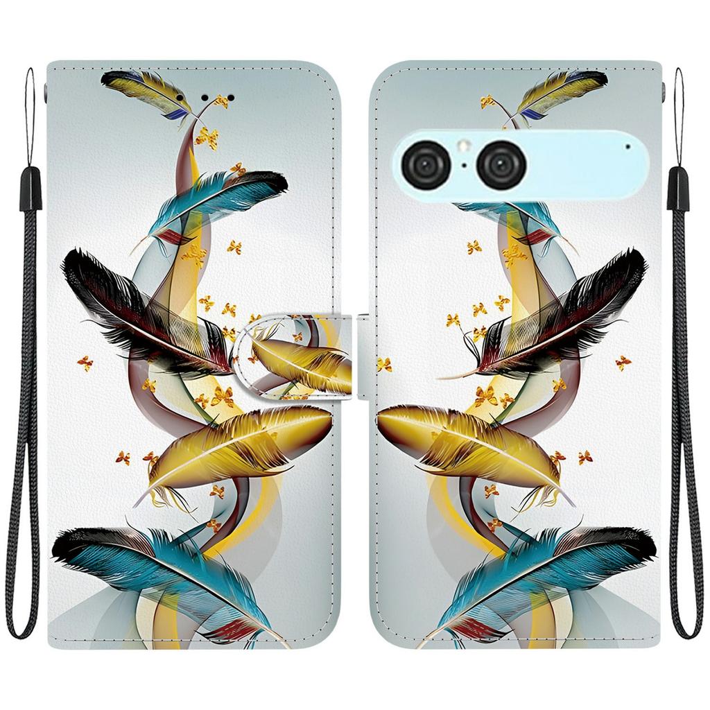 For Sony Xperia 10 VII Case Pattern Printing Leather Flip Wallet Phone Cover with Lanyard