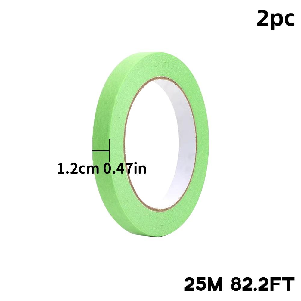 

Малярный скотч с высокой маскирующей способностью, зеленый слабоадгезивный отрываемый вручную скотч, для декоративной покраски стен, покраски автомобилей распылением, специальный для DIY 25M