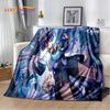 Genshin Impact Cartoon-Spiel, weiche Plüschdecke, Flanelldecke, Überwurf, Decke für Wohnzimmer, Schlafzimmer, Bett, Sofa, Picknick, Abdeckung für Kinder