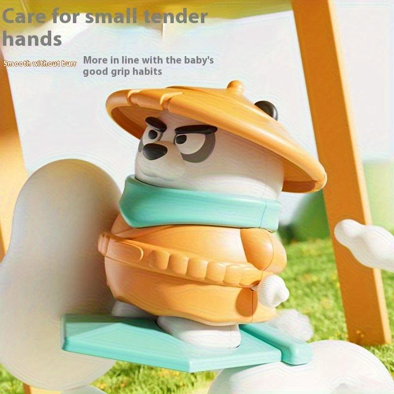 Panda Wind Up Chain Reaction Toy STEM Learning Educational Toy for Youngsters Ages 3+,Multicolor Safe Material, Imaginative Play, Playful Design