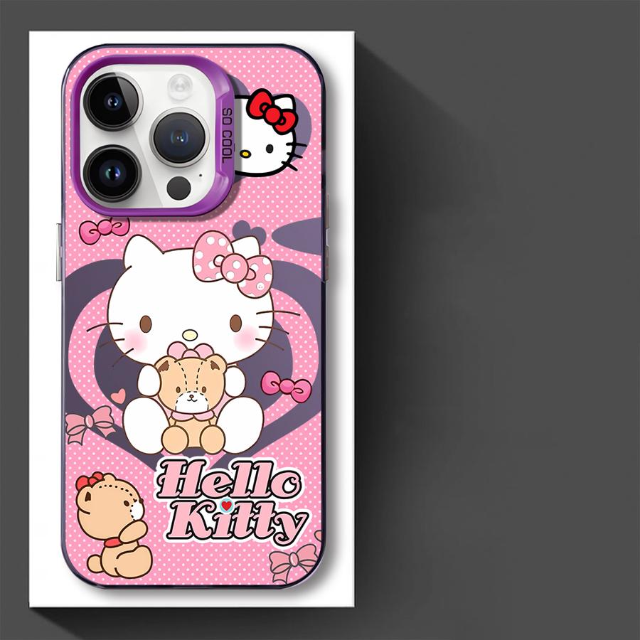 Phone Case for iPhone 14 15 16 Plus 11 12 13 Pro Max 17 Air 16e Soft Cover Cartoon Hello Kitty Cinnamoroll