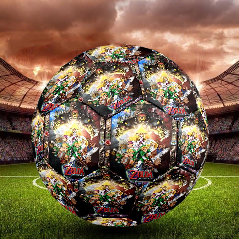 The Legend of Zelda Print Size 5 Soccer Ball, Standard Match Football for Sports Game and Team Practice, Ideal Gift for Soccer Fans