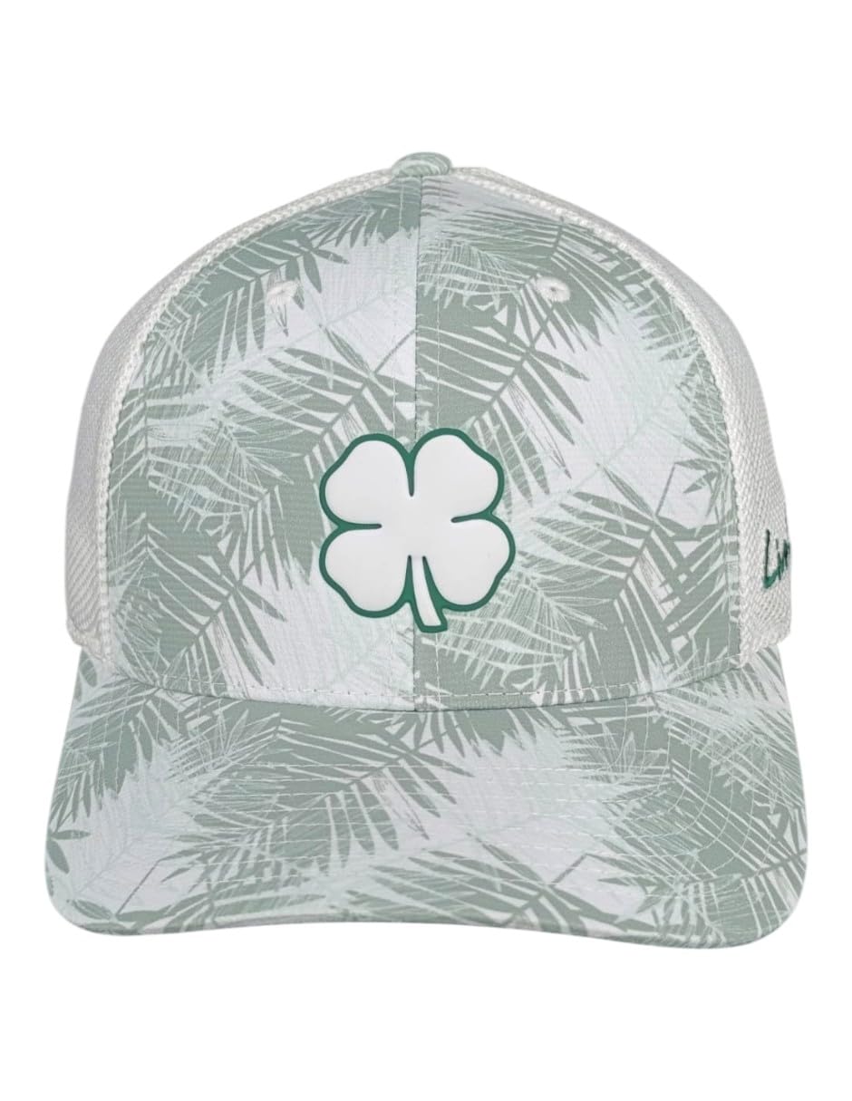 [Черный клевер] Кепка MALTA 2 БЕЛЫЙ/ТРОПИЧЕСКИЙ ЗЕЛЕНЫЙ/ЧЕРНАЯ СЕТКА